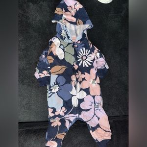 Carters Floral Hooded Jumpsuit
